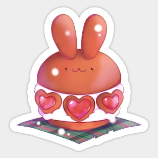 Gingerbread bunny sandwich Sticker